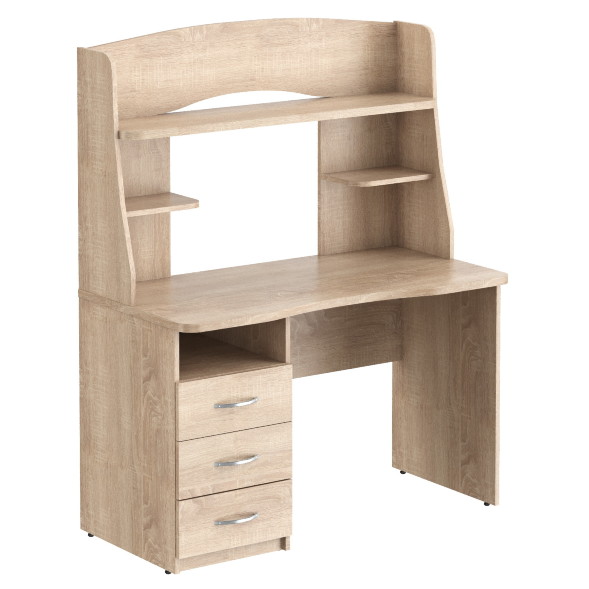 Стол компьютерный CD 1215 Дуб Сонома светлый 1200х600х1525 COMP в Асбесте 