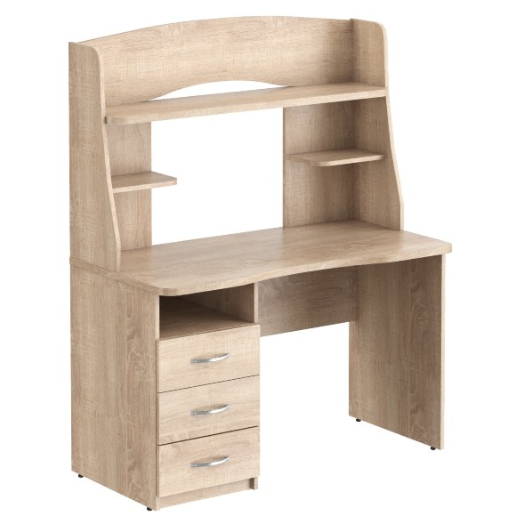 Стол компьютерный CD 1215.A Дуб Сонома светлый 1200х600х1525 COMP в Асбесте 