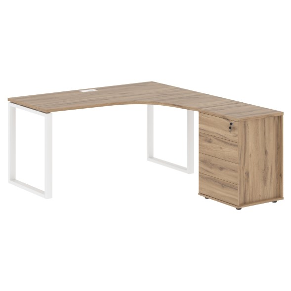 Стол эргономичный с тумбой EQCET 1518(R) 1560х1880х750 EDIS