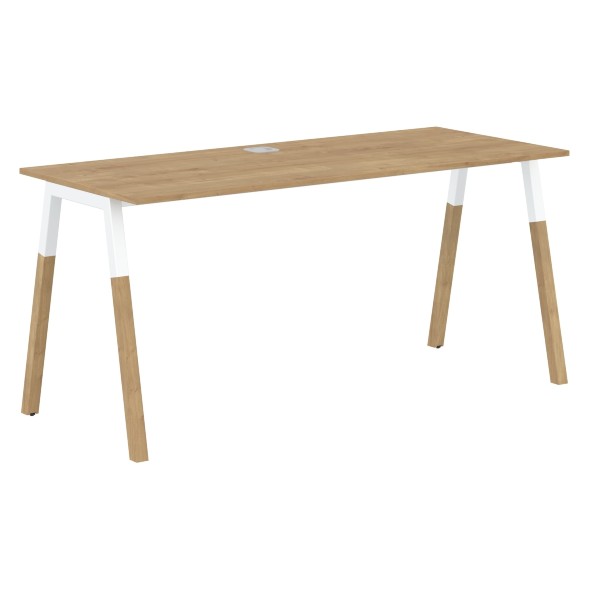 Стол FST 1367 Белый премиум/Белый-Бук 1380х670х733 FORTA