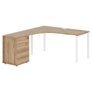 Стол эргономичный с тумбой EUCET 1518(L) 1560х1880х750 EDIS