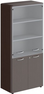 Шкаф комбинированный с замком в дверях малых и обвязкой DHC 85.2(Z) Венге Магия 892х470х1950