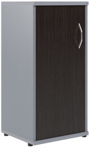 Шкаф колонка с глухой дверью СУ-3.1(L) Венге/Металлик 406*365*823