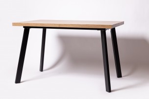 Стол раздвижной HAGEN 120, Дуб Канзас/Коричневый/Черный Текстурный