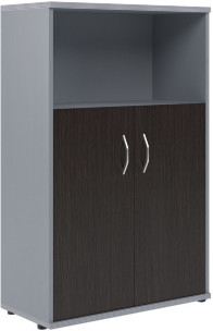 Шкаф с глухими малыми дверьми СТ-2.1 Венге/Металлик 770*365*1200
